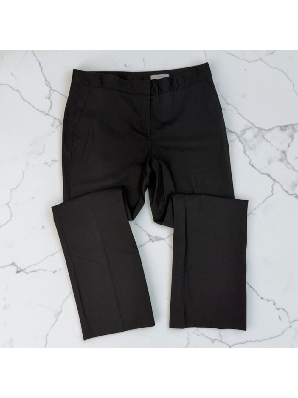 Classiques Entier Wool Dress Pants Size 14 Trousers Black Straight Leg CL309966